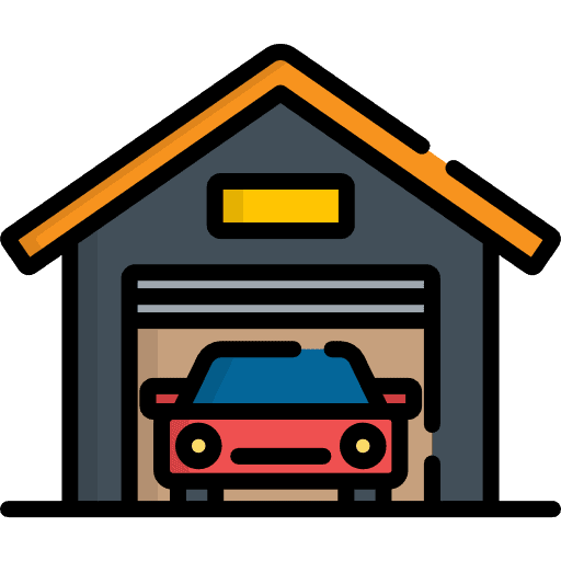 Garage or basement car space cleaning
