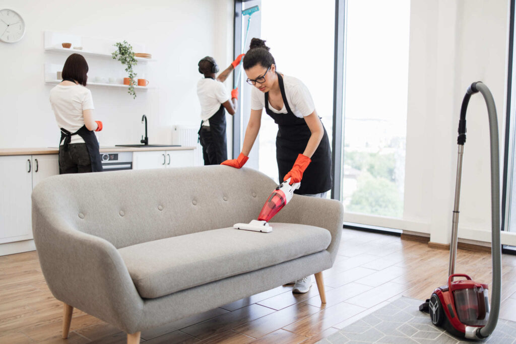 House cleaning people cleaning.