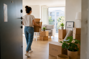 Professional cleaners carrying out end-of-lease cleaning in a Canberra home